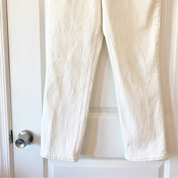 ABERCROMBIE & FITCH 90’s Straight Curve Love Jeans Cream Mixed Fabric - Picture 12 of 14